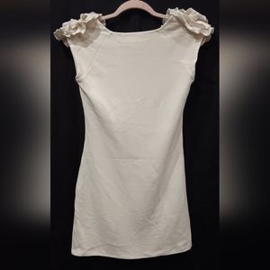 White dress with flower bow